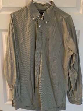 Tommy Hilfiger Men's Olive Button-Down Shirt